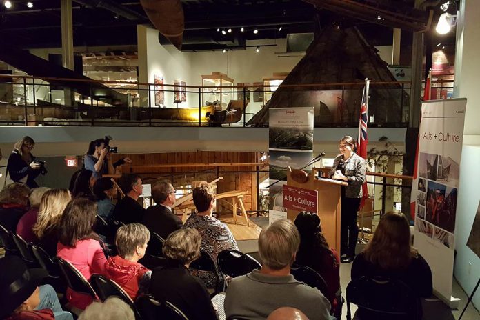 On February 24, 2017, Peterborough-Kawartha MP Maryam Monsef announced over $1.4 million in cultural funds for The Canadian Canoe Museum on behalf of the Honourable Mélanie Joly, Minister of Canadian Heritage (photo: Jeannine Taylor / kawarthaNOW)