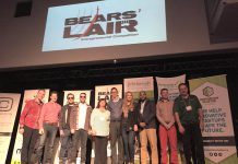 The six 2017 Bears' Lair finalists are (left to right): That Dam Tea (TreeWell Limited), Loch, Ship Shape Service, Mont Pellier, Lab Improvements, and Dock HitchHinge (photo courtesy of Bears' Lair)