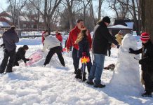 Hundreds of people turned out at the first annual Family FrostFest in Bobcaygeon on the Family Day long weekend to create and admire snow sculptures.