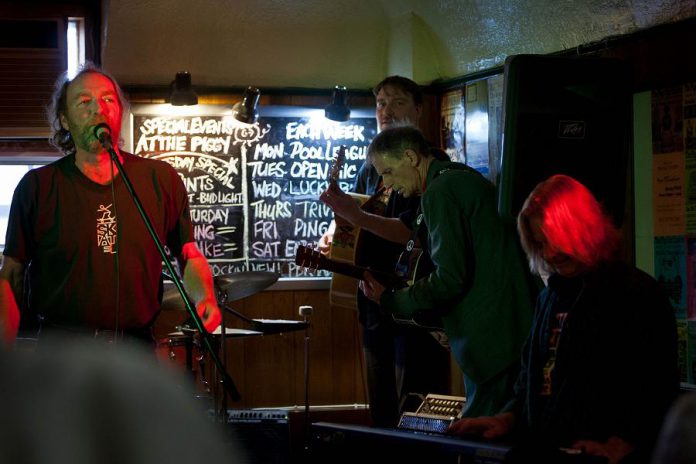 The Deluxe Blues Jam, held on the third Saturday afternoon of each month at The Pig's Ear in downtown Peterborough, is the legacy of the late Phil "Mr. Deluxe" Marshall, founder of the Peterborough Musicians' Benevolent Association, shown here performing in 2010. One final Deluxe Blues Jam will be held at The Piggy on April 15, before the beloved tavern closes its doors for good, after which the monthly fundraiser will move to Dr. J's. (Photo: SLAB Productions)