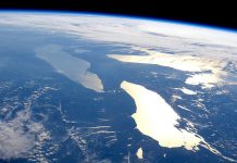 Lake Huron, Lake Erie and Lake Ontario as seen from the International Space Station. (Photo: NASA Earth Observatory)