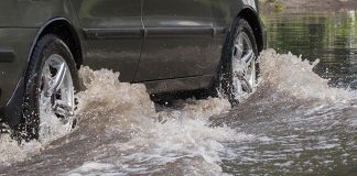 Car in flood
