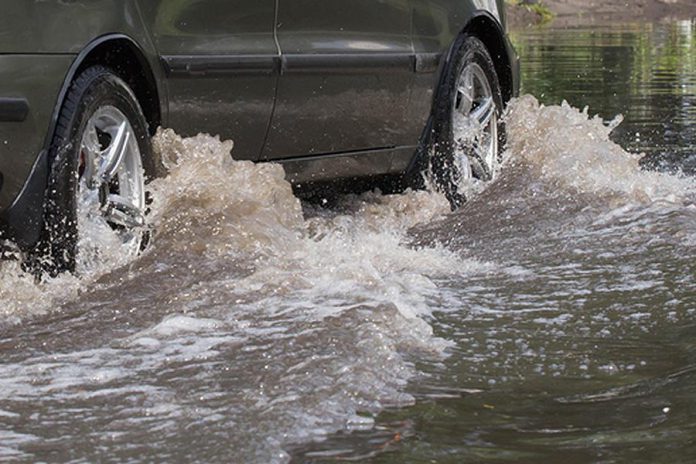 Car in flood