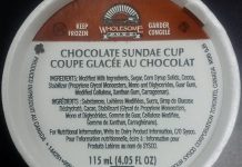 The March 31st recall of Wholesome Farms brand Sundae Cup products has now been expanded to include additional flavours (photo courtesy Canadian Food Inspection Agency)