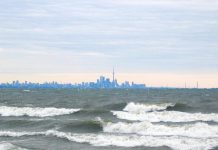 Higher-than-normal water levels in Lake Ontario have increased the risk of shoreline flooding and erosion (photo: Wikipedia)