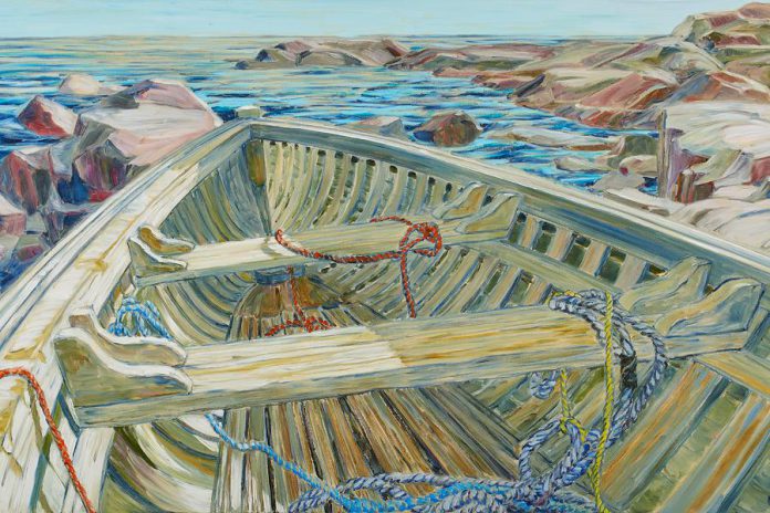 "On the Rocks, Peggy's Cove" by Marilyn Goslin, whose latest work will be display at Christensen Fine Art until May 31. (Photo courtesy of Christensen Fine Art)