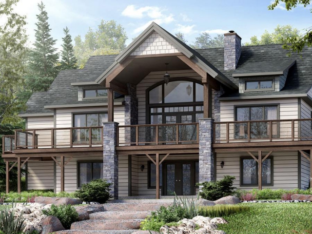 Beaver Homes and Cottages offers design options like The Cariboo, with plenty of outdoor deck space for those who would rather be on the patio. (Image: Beaver Homes and Cottages)