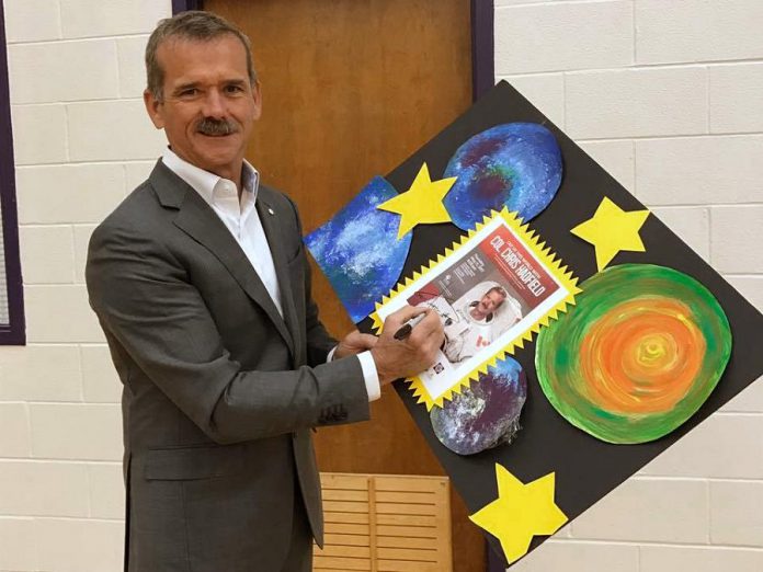 Col. Chris Hadfield began the day with a surprise visit with members of Community Living Central Highlands. (Photo: United Way CKL)