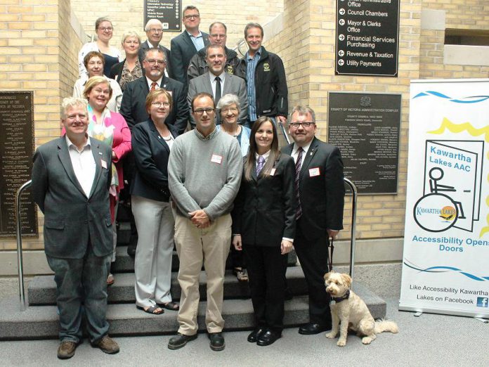 The recipients of the 2017 City of Kawartha Lakes Accessibility Awareness Awards with Mayor Andy Letham, Councillor Stephen Strangway and Accessibility Coordinator Barb Condie at City Hall on Tuesday, May 23. (Photo: City of Kawartha Lakes)