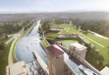 The design of the new Canadian Canoe Museum to be located beside the Peterborough Lift Lock. (Graphic: heneghan peng architects / Kearns Mancini Architects)