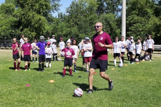 Youth Soccer Camp, with different age and skill categories, focuses on fundamentals such as passing, receiving, dribbling, shooting and goalkeeping. (Photo: City of Peterborough Recreation Division)