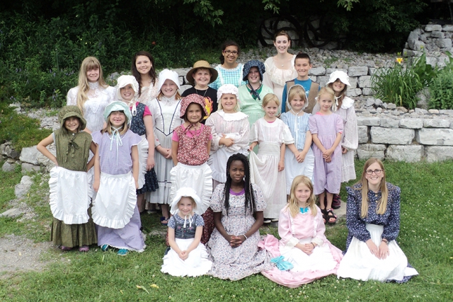 During the week, campers at Kawartha Settlers Village are encouraged to dress in period costume assuming the role of a 19th-century child. (Photo: Kawartha Settlers' Village)