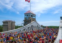 This year's Lock N' Paddle on Saturday, June 24 will attempt fit 300 paddlecraft into the Peterborugh Lift Lock, with 150 in each chamber in honour of Canada 150, far exceeding last year's record of 138. (Photo: The Canadian Canoe Museum)