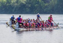 There's still time to sponsor an individual paddler or team for the 2017 Peterborough's Dragon Boat Festival on June 10. (Photo: Peter Curley / Peterborough Clicks)