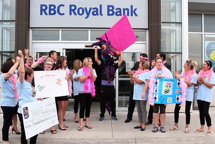 The Dragon Boat team that enjoyed the comforts of the Dragon's Lair last year was the aptly named RBC Queen Bees. They raised $14,135.00 for the Peterborough Regional Health Care Foundation.