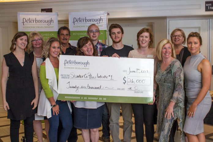 The grant recipients for the first intake of Starter Company Plus, an entrepreneurship program offered through the Peterborough & the Kawarthas Business Advisory Centre, at a showcase event at Showplace Performance Centre in Peterborough on June 7, 2017. The second intake of the program is now under way and closes at the end of June. (Photo: Peterborough & the Kawarthas Economic Development)