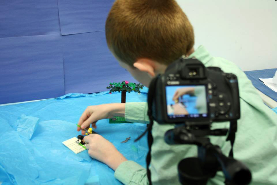 Stop motion animation allows the camper’s imagination come to life frame-by-frame. In this week-long camp, children create their own movie. (Photo: Art School of Peterborough)