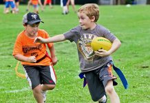 From horseback riding to sports to history, there's no shortage of summer camps in the Kawarthas for every child's interest. Ultimate Sports Camp, offered in partnership with the Peterborough Rugby Club and the City's Recreation Division, introduces campers to non-contact rugby as well as archery, giant-ball soccer, cricket, disc golf, ultimate Frisbee, tennis, Aussie Rules football, and basketball. (Photo: City of Peterborough Recreation Division)