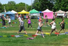 Attendees at last year's Peterborough Yoga Festival at Del Crary Park. The day-long festival, a charity event for United Way Peterborough and District, returns for its third year on Saturday, June 17. (Photo: Sherie Dove / Facebook)