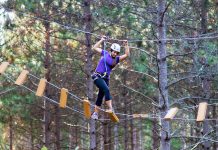 Treetop Trekking Ganaraska is an adrenaline-pumping playground of nine ziplines and 42 games or obstacles including wooden bridges, Tarzan swings, balance logs, hammock nets and tightropes as high as 70 feet above the ground, enough to excite any daring outdoor enthusiast. (Photo: Treetop Trekking Ganaraska)