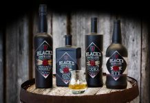 The product line of Black's Distillery, a new distillery opening in Peterborough's East City in fall 2018. (Photo: Black's Distillery)