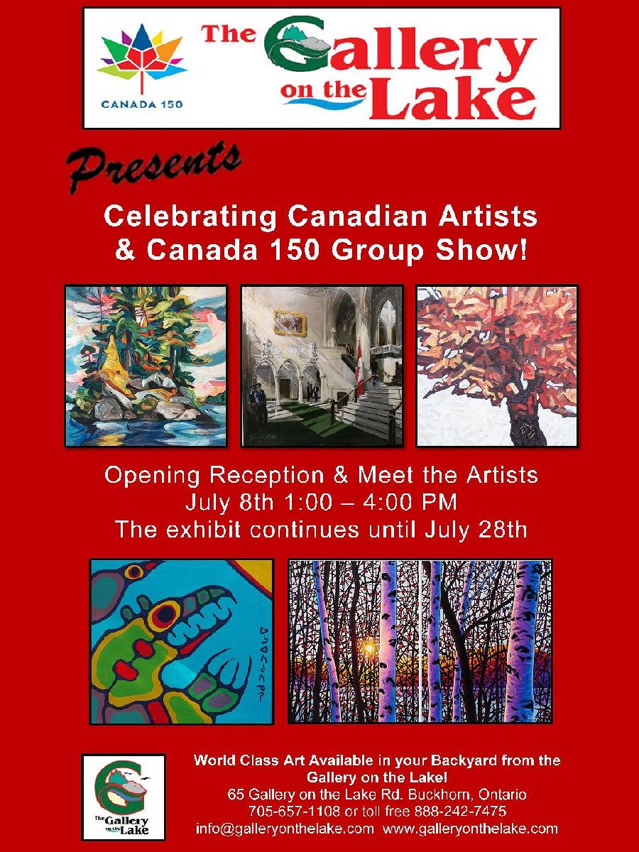 This month the Gallery on the Lake will feature a group show in celebration of Canada's 150th birthday. (Poster: Gallery on the Lake)