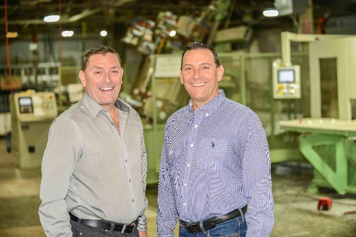 Brothers Bill and Keith Carroll, owners of Lifestyle Home Products, at their 150,000-square-foot sunroom, window, and door manufacturing facility on Crawford Drive in Peterborough. All Lifestyle sunrooms are 100% Canadian-made in Peterborough. (Photo: Lifestyle Home Products)