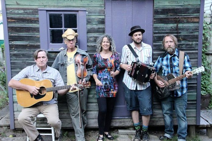 Pays d'en Haut (Jim Gleason, Curtis Dreidger, Leslie McGrath. Benj Rowland, and Matt Watson) bring Cajun music to downtown Peterborough with a performance at Catalina's on July 7. (Photo: Pays d'en Haut / Facebook)