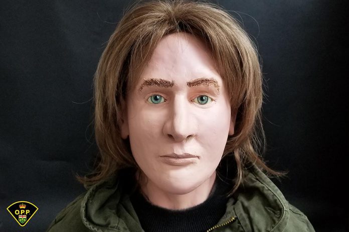 At a news conference today, the OPP in partnership with the Ontario Forensic Pathology Service and the Office of the Chief Coroner unveiled a three-dimensional model of what is believed to be a young male, whose remains were discovered by a hiker in Algonquin Park in 1980. (Photo: OPP)