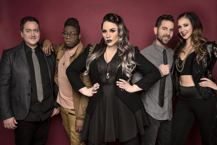 Eh440 (Joe Oliva, Tafari Anthony, Stacey Kay, Luke Stapleton, and Janet Turner) bring their incredible a acapella pop sound to Peterborough Musicfest on Saturday, August 5. (Publicity phot)