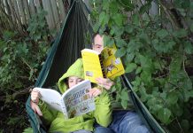 Along with every relaxing afternoon in a hammock, comes a book. This summer, spend some quality outdoor time at the cottage, beach, or in the backyard with a green-themed book such as The Big Book of Nature Activities by Drew Monkman and Jacob Rodenburg or Keeping the Bees by Laurence Packer. (Photo: Karen Halley)