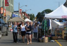 The annual Lakefield Sidewalk Sale takes place on Saturday, August 12 on Queen Street, featuring local vendors and merchants with great deals and items for sale.