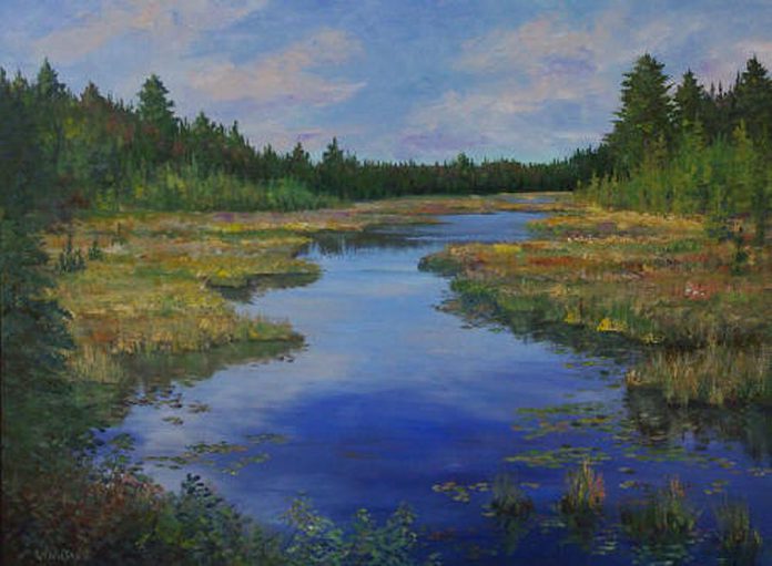 "Northern Marshland" by Lloyd Wilson is one of the oil paintings on display at the Gallery on the Lake in Buckhorn. (Photo: Gallery on the Lake)