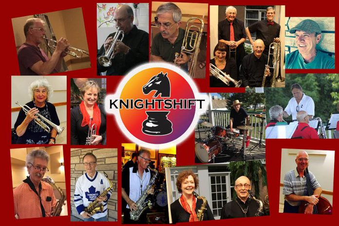 Knightshift is a 16-member big band performing swing music.