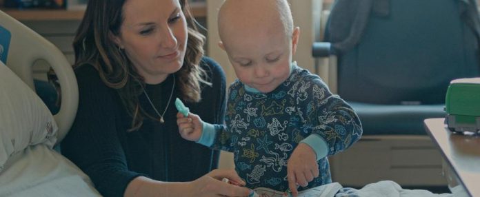 Harrison McKinnon, who lost his fight against childhood cancer this past June, in a screenshot from the "Strong Heart" video. (Photo: Megan Murphy / Rob Viscardis)