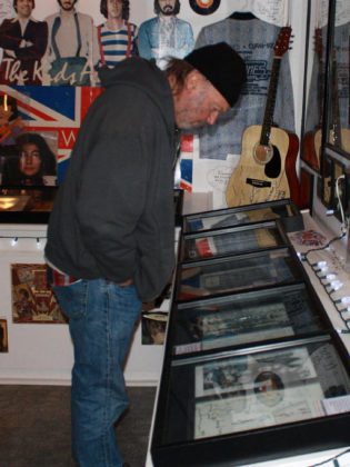 Neil Young visited the Youngtown Rock 'n' Roll Museum in Omemee on October 7, 2010. (Photo: Brenda Hosier)