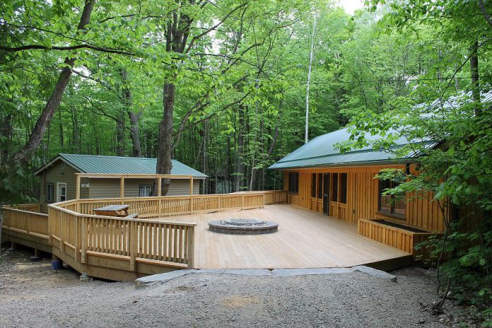If you're looking for a scenic and relaxing venue for your group's next weekend retreat or team building program, consider renting the camp's rustic, fully winterized pine cabins that vary in size and can accommodate up to a total of 150 people.   (Photo: Camp Kawartha)
