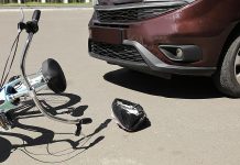 Bicycle and car accident