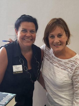 kawarthaNOW.com publisher and WBN member Jeannine Taylor introduced Denise Donlon at at the inaugural 2017-18 meeting of the Women's Business Network of Peterborough. (Photo: Diane Wolf)