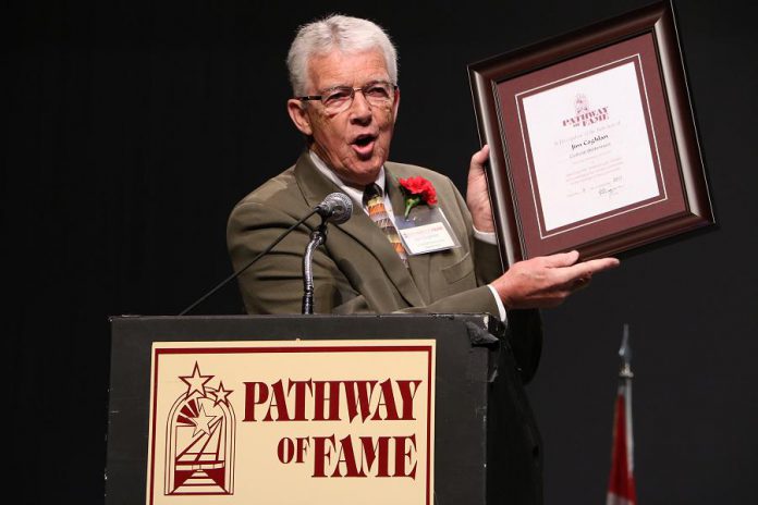 Jim Coghlin, President of the St. Joseph's at Fleming Foundation, was inducted for his volunteer work. (Photo: Sean Bruce, Freelance Photographer)