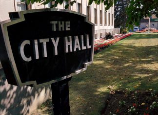 Peterborough City Hall is located at 500 George Street in downtown Peterborough. (Photo: Bruce Head / kawarthaNOW)