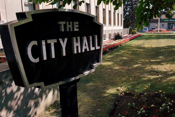 Peterborough City Hall is located at 500 George Street in downtown Peterborough. (Photo: Bruce Head / kawarthaNOW)