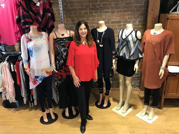 Trish Dougherty, owner of The Kawartha Store in Fenelon Falls, a 5,000-square-foot clothing, shoes, and gift emporium for women and men.