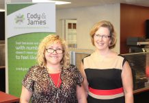 Suzanne Cody and Gwyneth James of Cody & James CPAs, a full-service accounting firm located at 260 Milroy Drive in Peterborough. (Photo: Samantha Moss / MossWorks)
