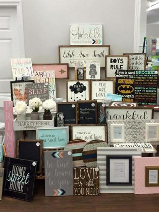 Anchor and Co. have plenty of designs to choose from, or you can choose your own design and colour scheme for the wooden sign you create. (Photo: Anchor & Co.)