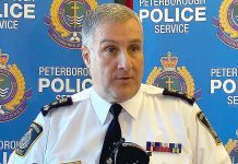 Peterborough Police Service Chief Murray Rodd speaks during a press conference in November 2015 following arson at Peterborough's only mosque. (Photo: CTV)