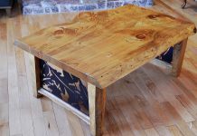 A pine slab coffee table from The Buckhorn Furniture Company, one of the newest members of the Kawartha Chamber of Commerce and Tourism. (Photo: The Buckhorn Furniture Company)