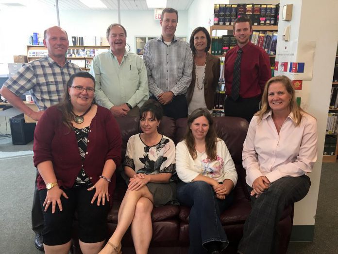 Some of the professionals at Kawartha Collaborative Practice (from front to back): lawyer Chantel Lawton, lawyer Nicole Lawson, lawyer Anna Friend, financial professional Laura Abrams, lawyer Brett Walmsley, financial professional Douglas Lamb, financial professional Joe Hilton, family professional Carolyn McAlpine, and lawyer Jarret Johnson.  (Photo: Kawartha Collaborative Practice)