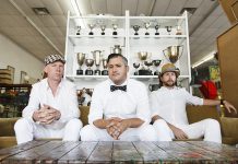 Alt-country band Elliott Brood (Stephen Pitkin, Mark Sasso, and Casey Laforet), who released their latest record "Ghost Gardens" this fall, performs at The Historic Red Dog Tavern in downtown Peterborough on Saturday, October 21. (Publicity photo)