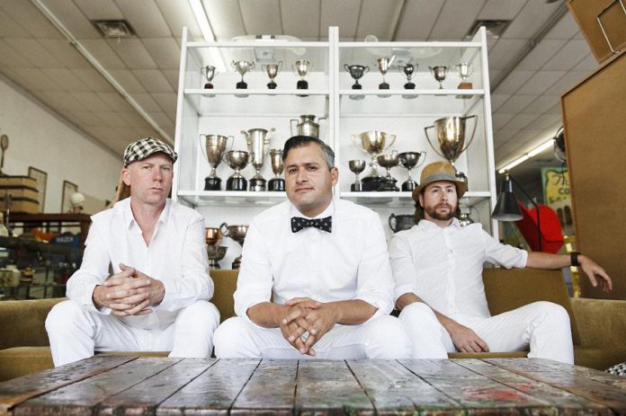 Alt-country band Elliott Brood (Stephen Pitkin, Mark Sasso, and Casey Laforet), who released their latest record "Ghost Gardens" this fall, performs at The Historic Red Dog Tavern in downtown Peterborough on Saturday, October 21. (Publicity photo)